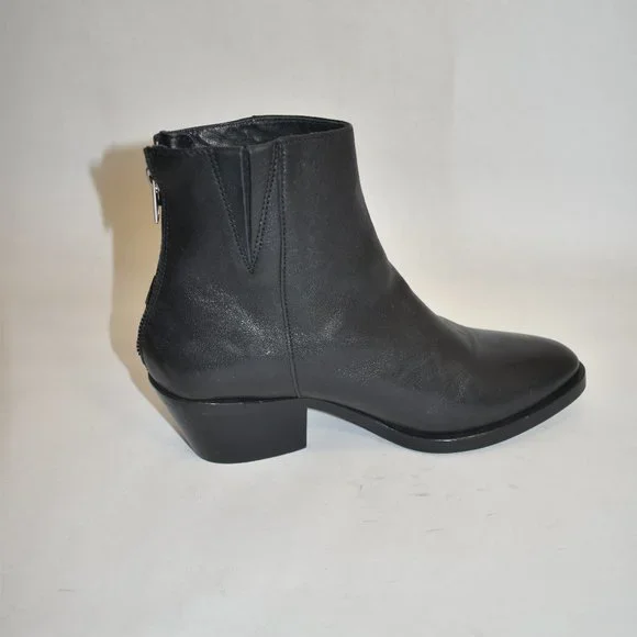 All Saints Women's Sloan Bootie Black Leather Size 39 EU 9 US